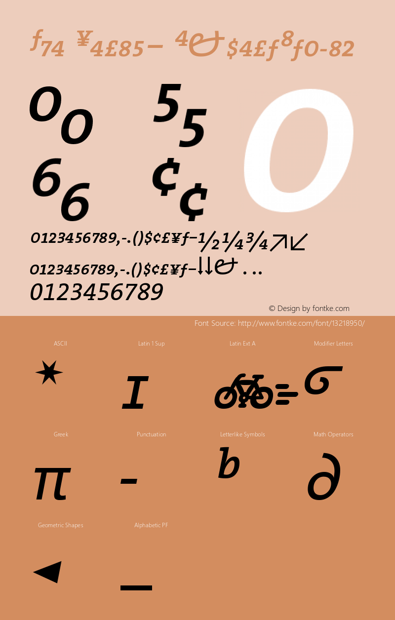 the serif expertitalic version 1.0图片样张