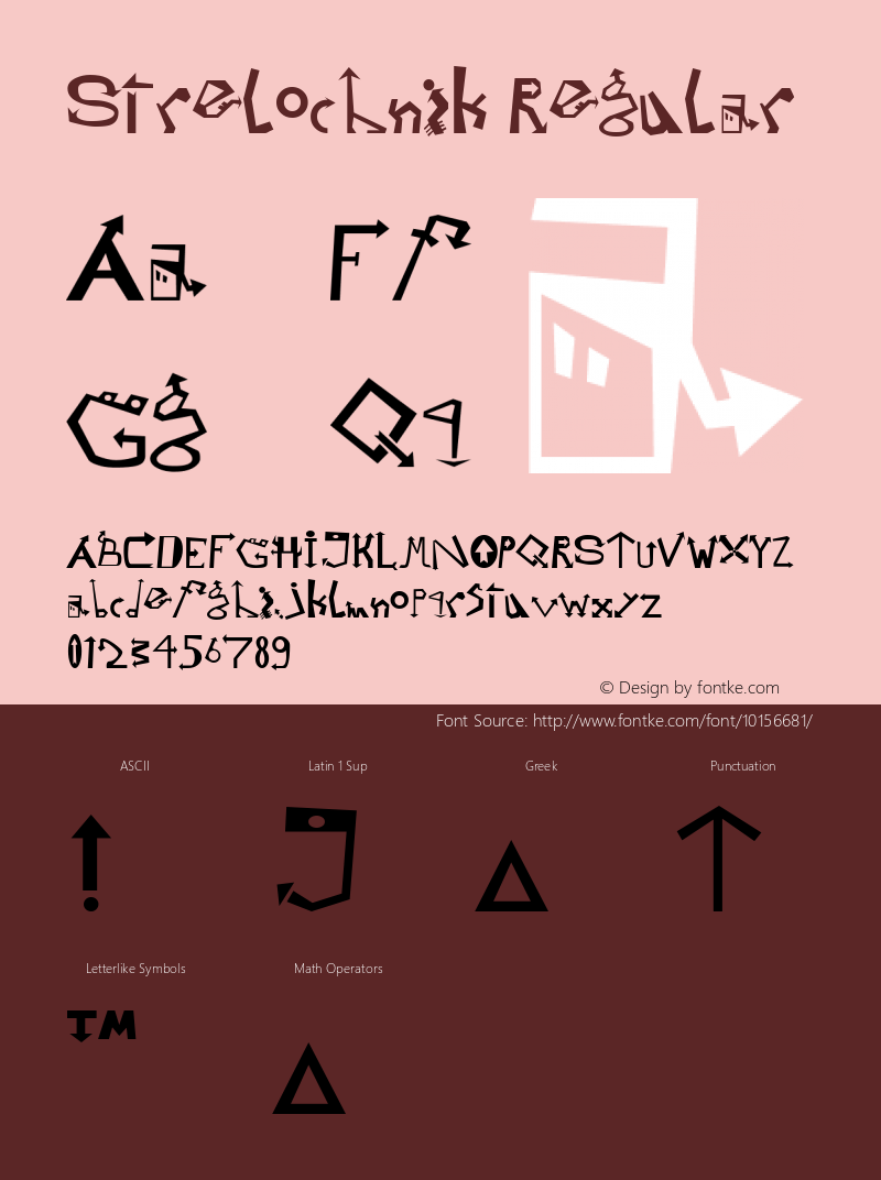 strelochnik regular "latin 0"图片样张