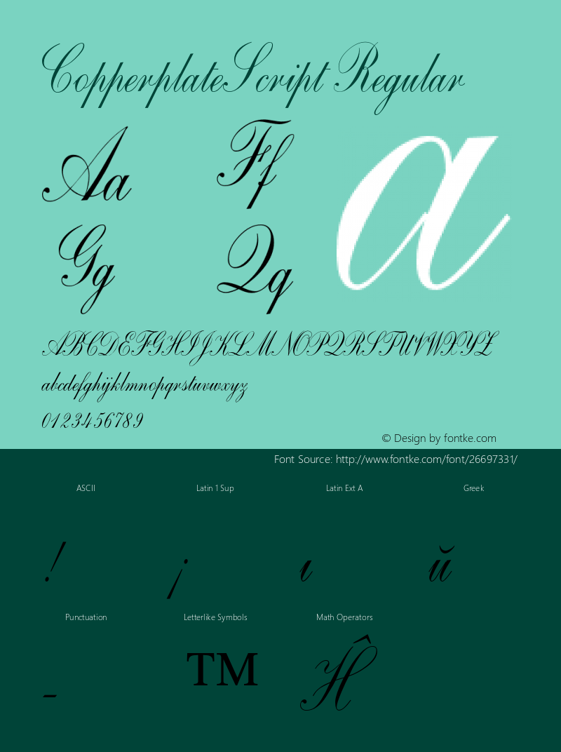 copperplatescript macromedia fontographer 4.1.3 6/15/01图片样张