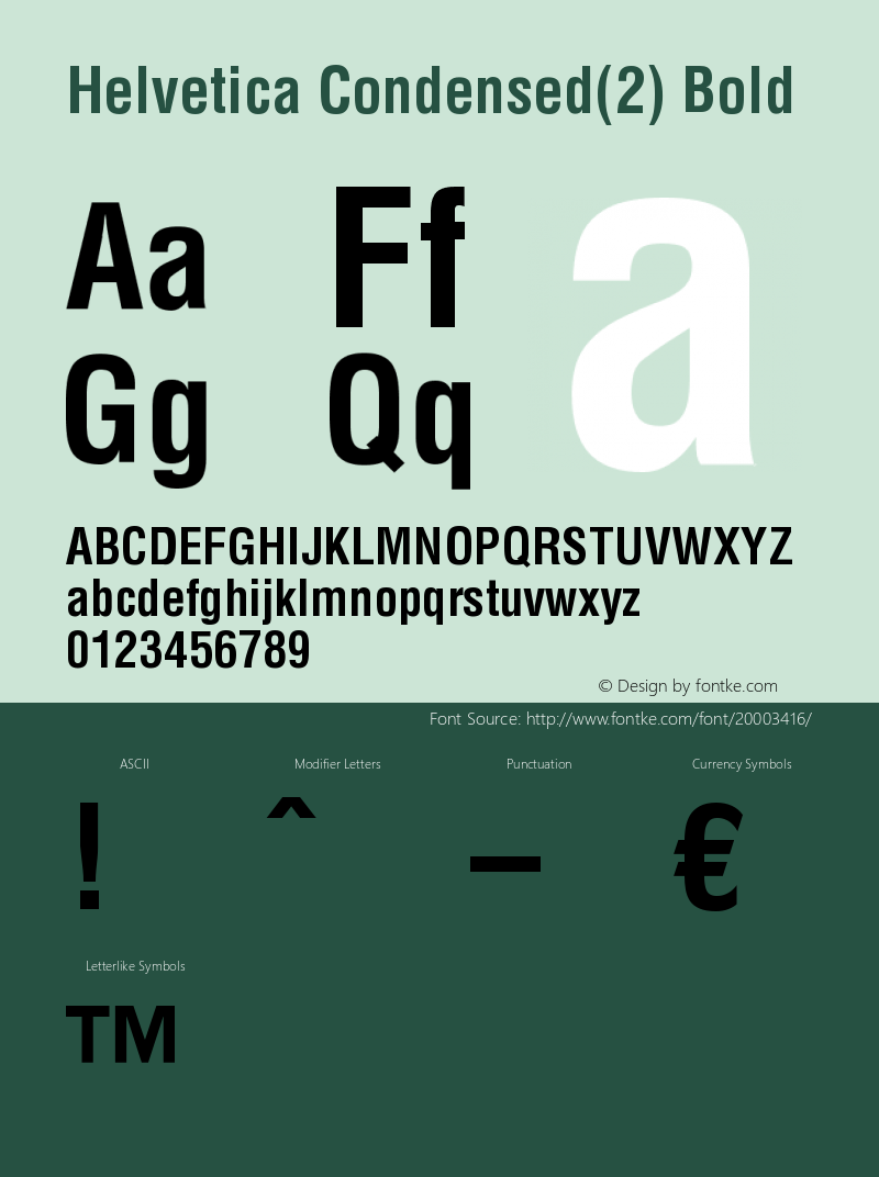 helvetica condensed(2) bold version 1.0 extracted