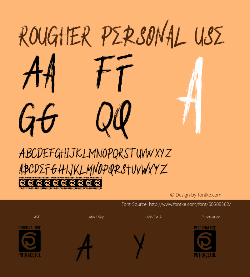 rougher personal use version 1.002;fontself maker