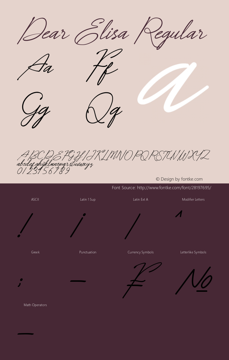 dear elisa version 1.00;december 22, 2018;fontcreator 11.5.0.