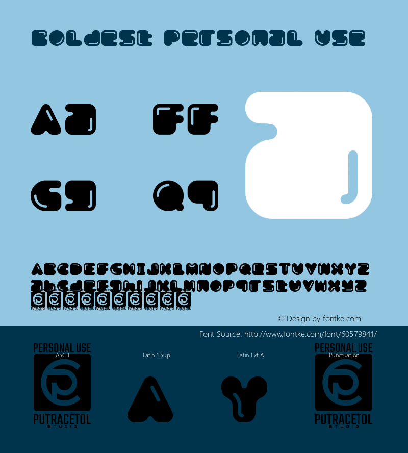 boldest, boldest personal use version 1.002;fontself maker