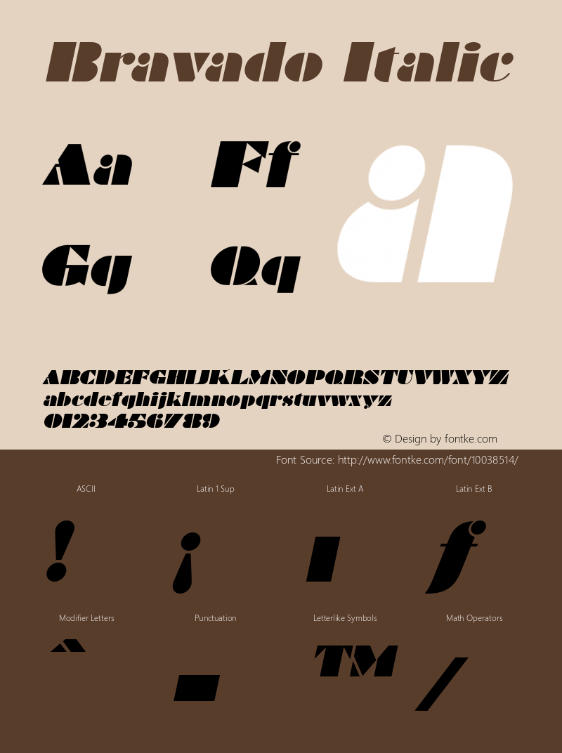 bravado italic the imsi masterfonts collection, tm 1995 imsi图片