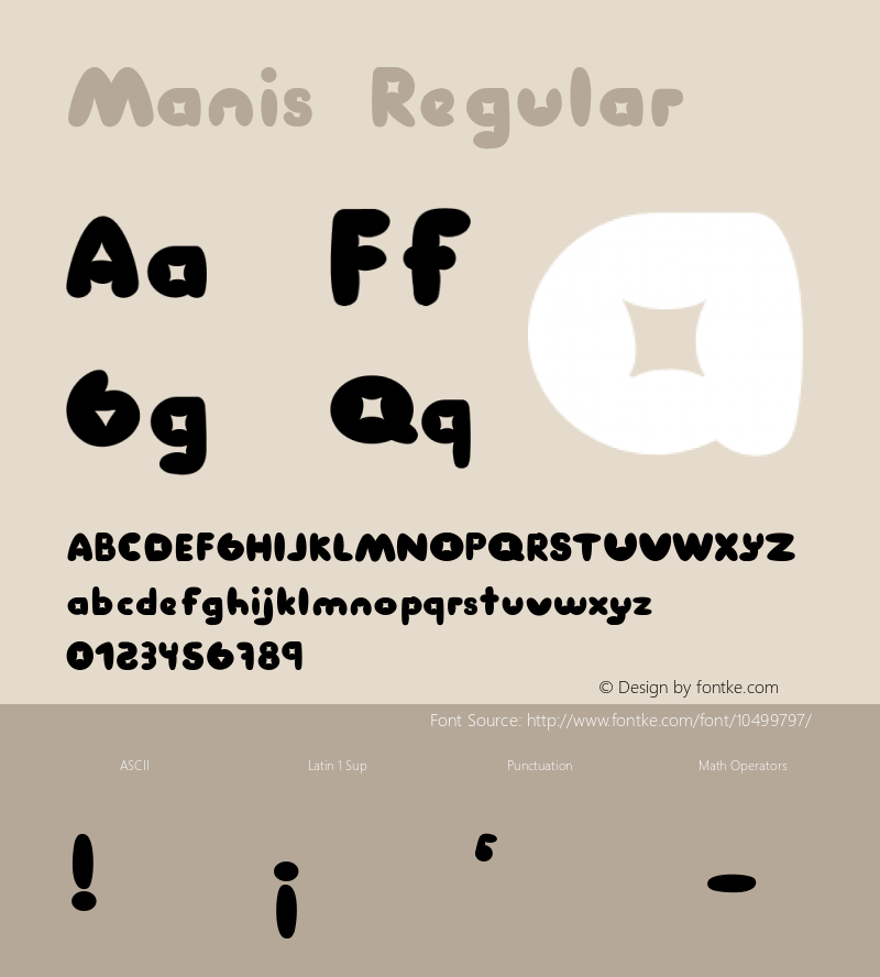 manis regular version 1.000样张图片
