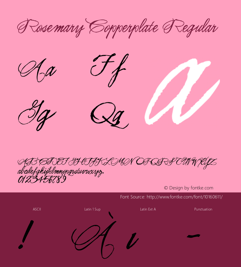 2 11/15/99字体(字体家族名称:rosemary copperplate;字体风格样式