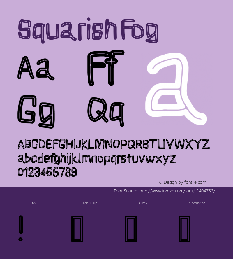 squarish fog version 0.272样张图片 - 字体样张图片