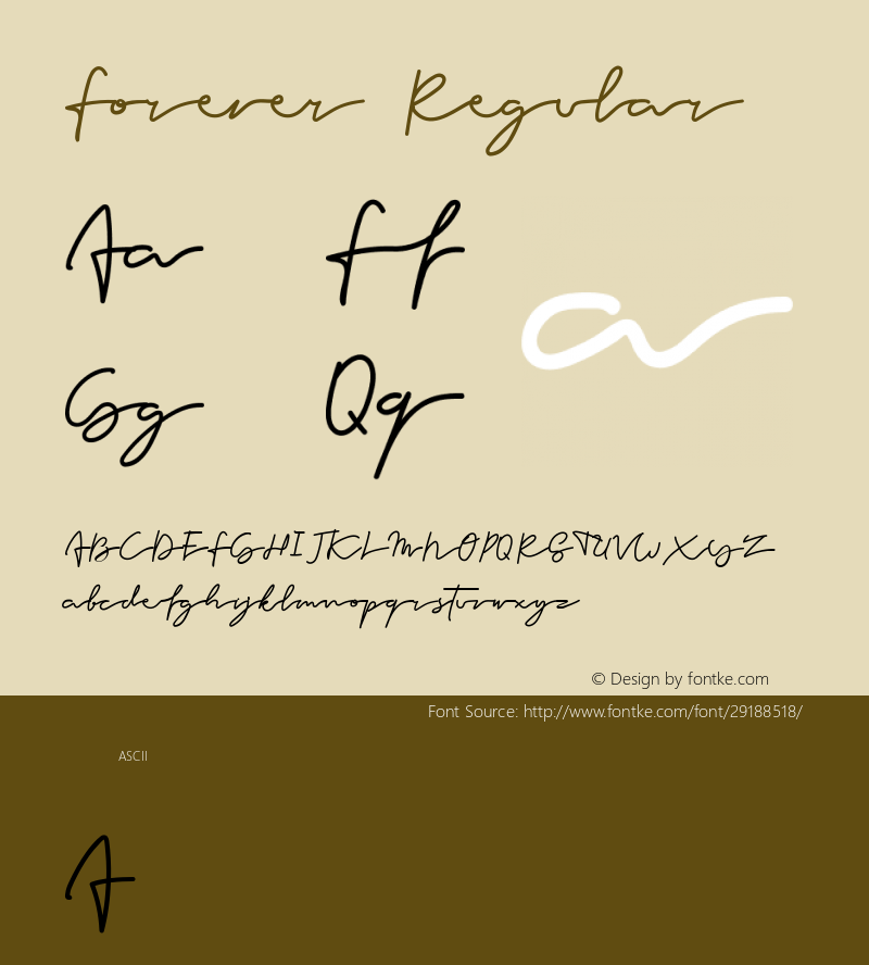 forever 图片样张-字体样张-字客网