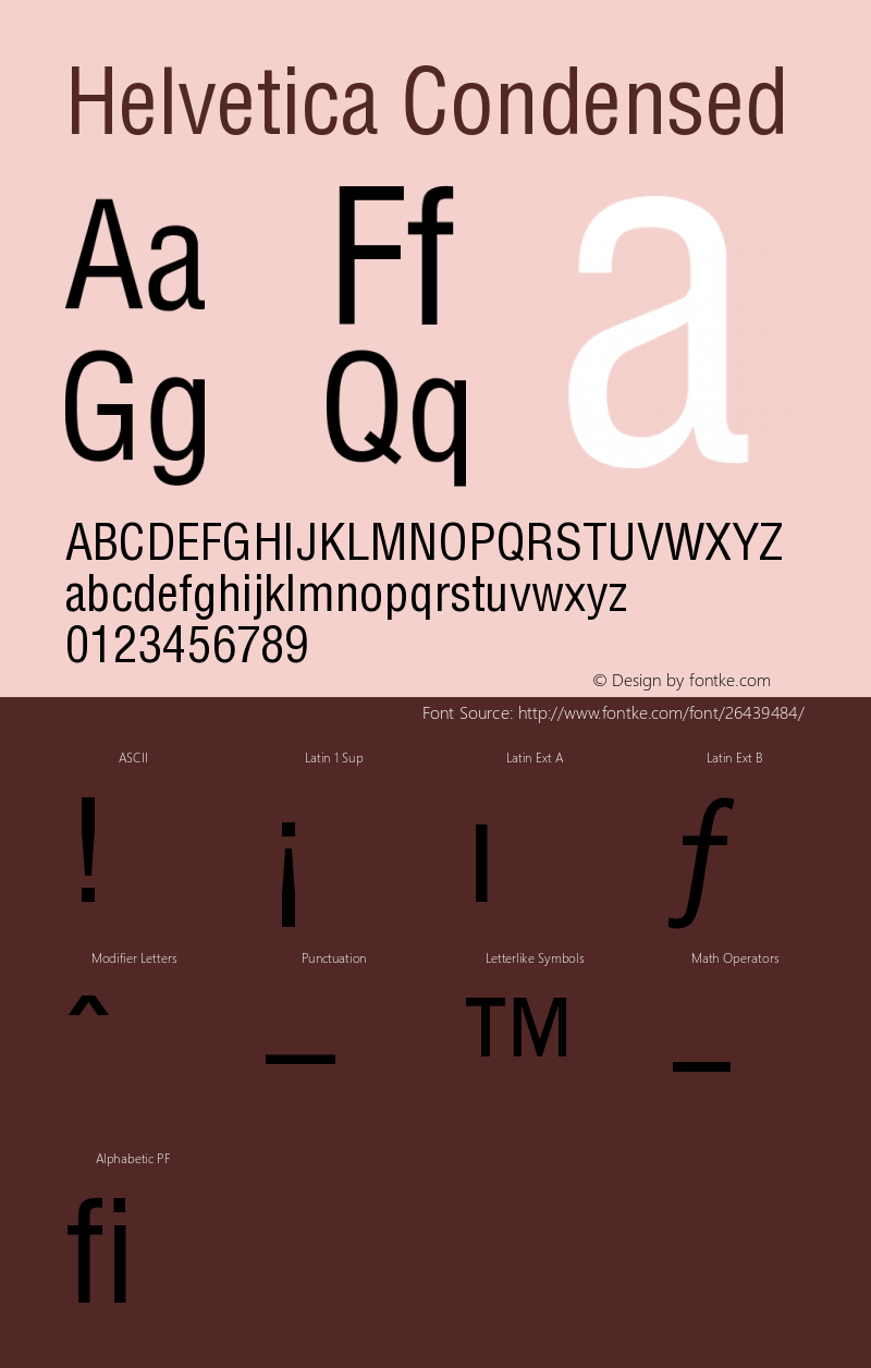 helvetica condensed medium version 001.001图片样张