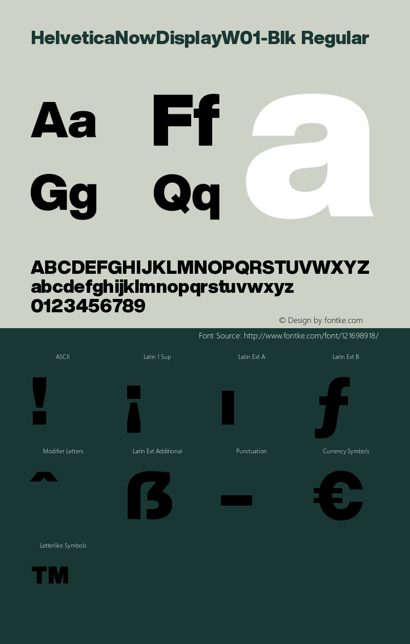 helvetica now display w01 black version 1.001图片